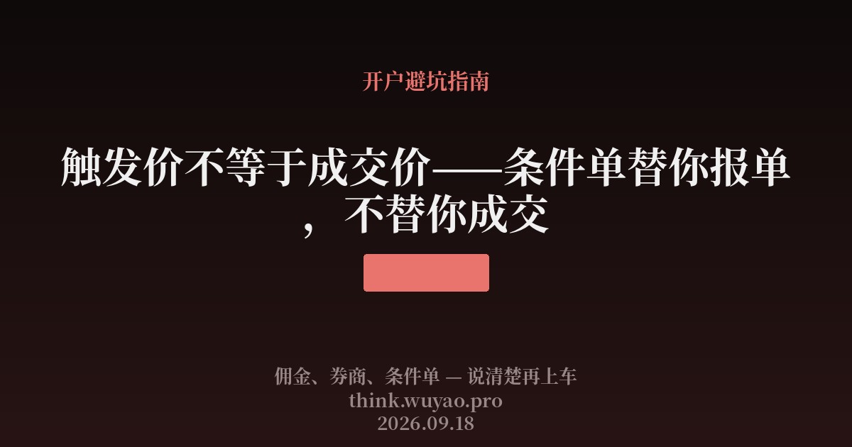触发价不等于成交价