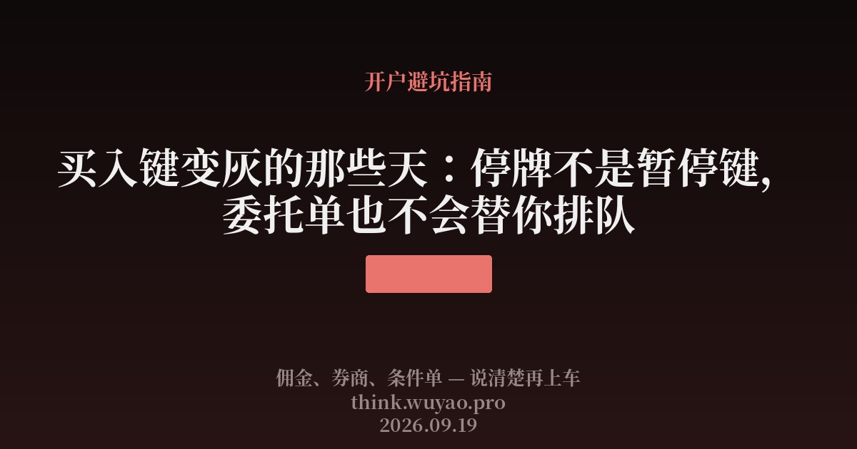 买入键变灰的那些天:停牌不是暂停键