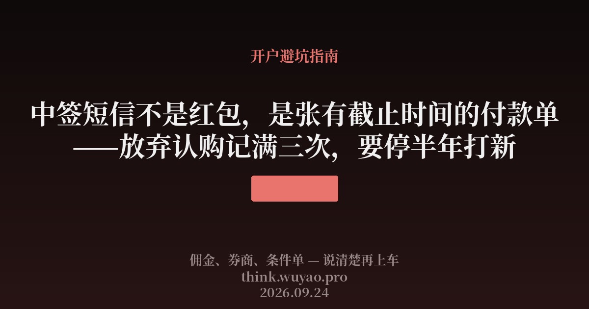 中签短信不是红包,是张有截止时间的付款单