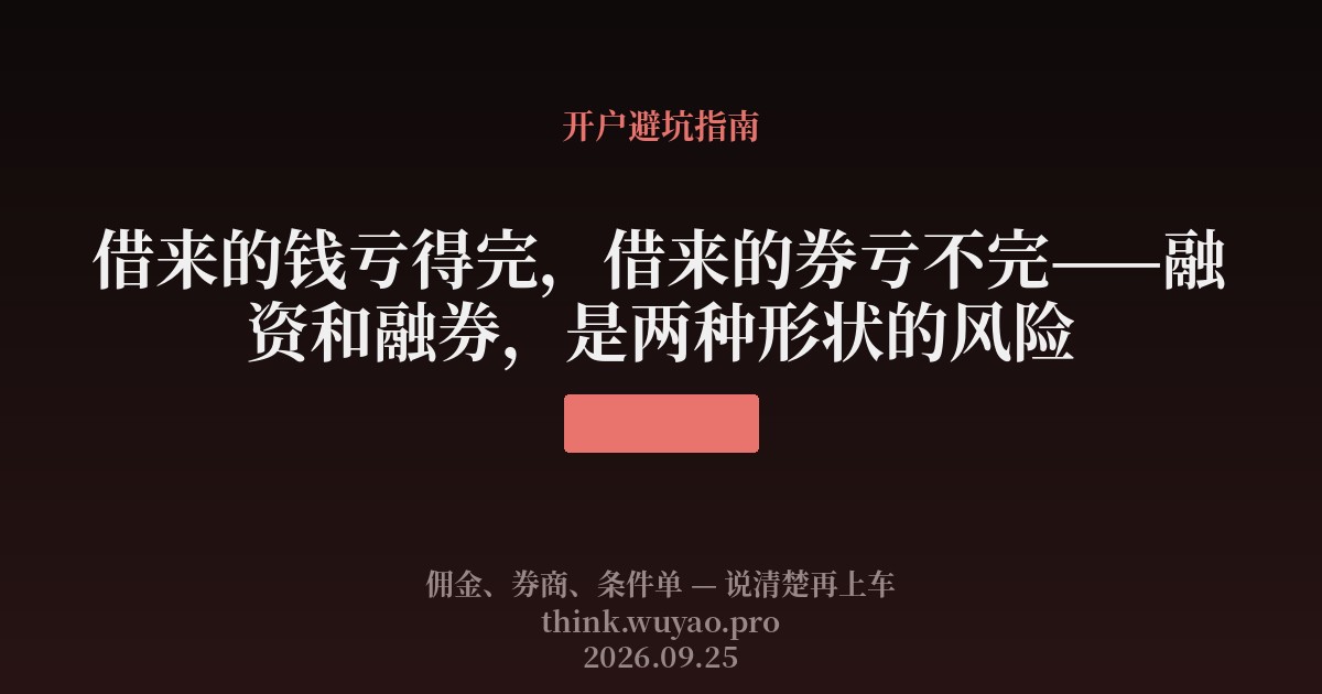借来的钱亏得完,借来的券亏不完