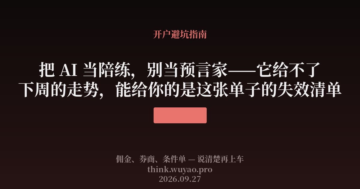 把 AI 当陪练,别当预言家