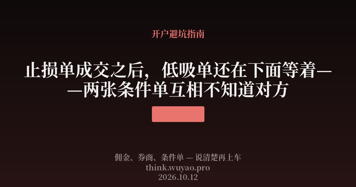 止损单成交之后，低吸单还在下面等着