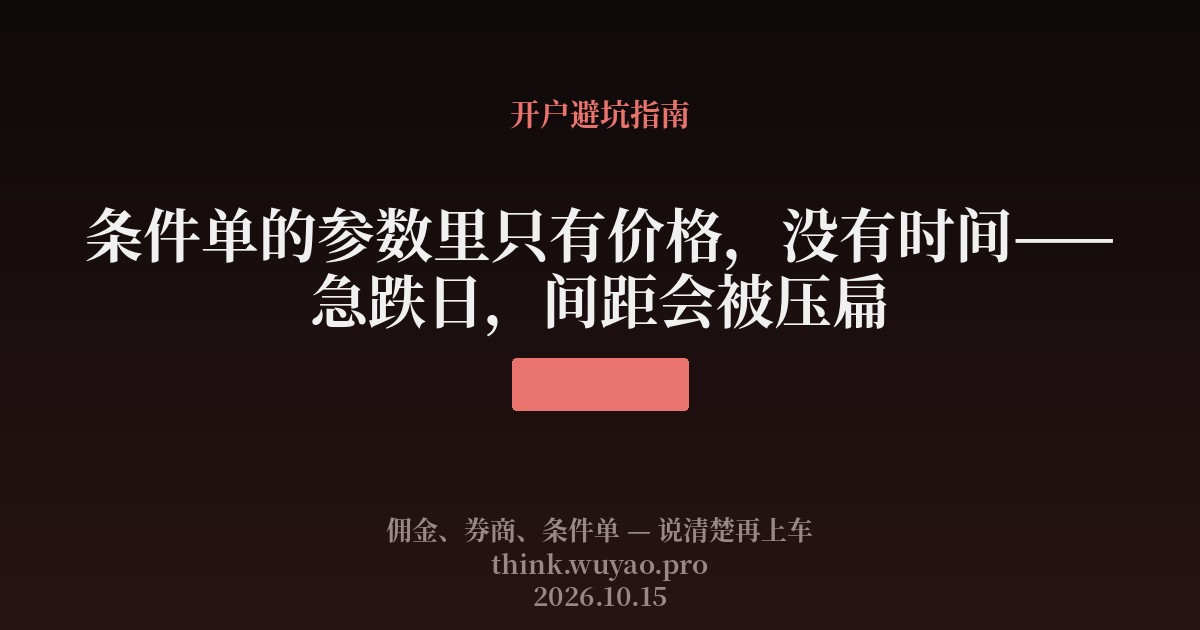 条件单的参数里只有价格，没有时间