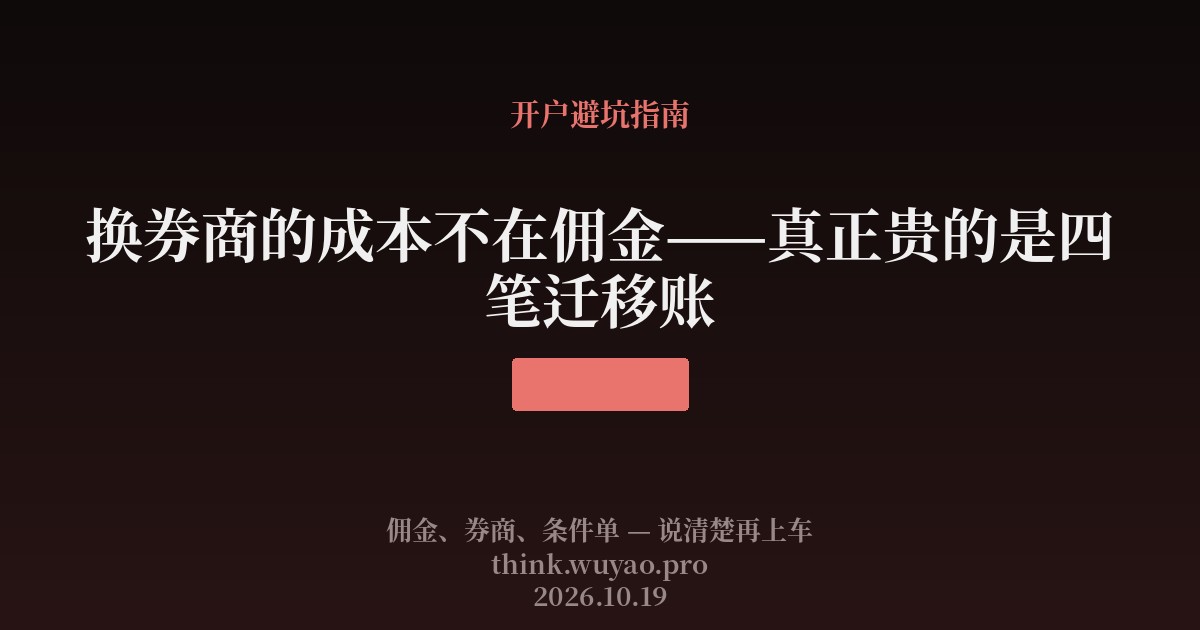 换券商的成本不在佣金