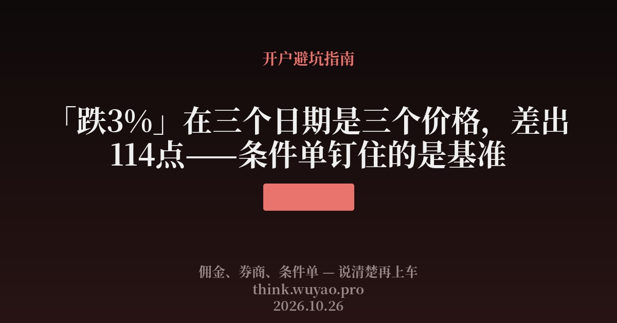 条件单基准与触发价