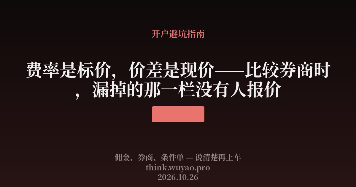 费率是标价，价差是现价