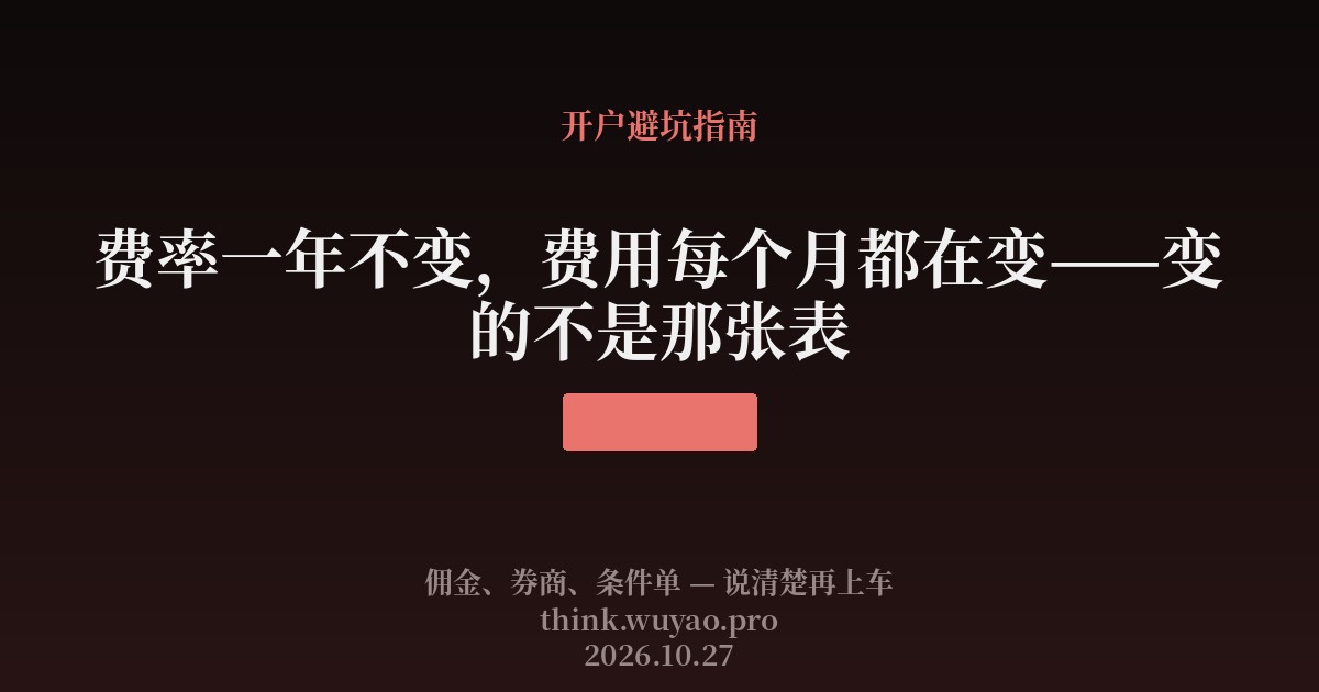 费率一年不变,费用每个月都在变