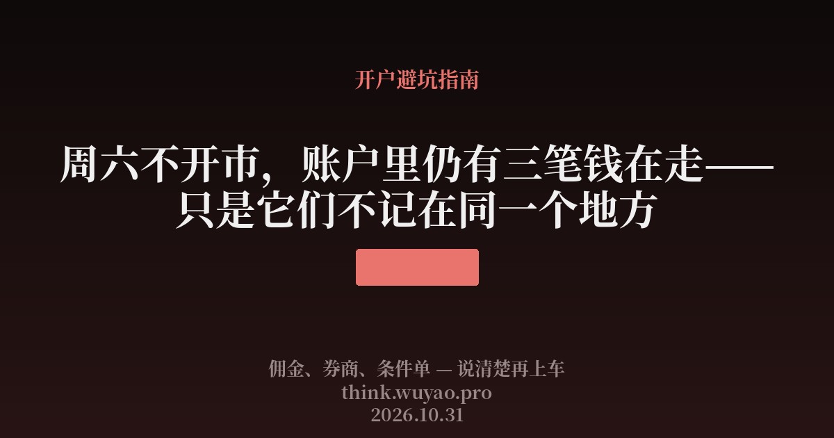 周六不开市，账户里仍有三笔钱在走